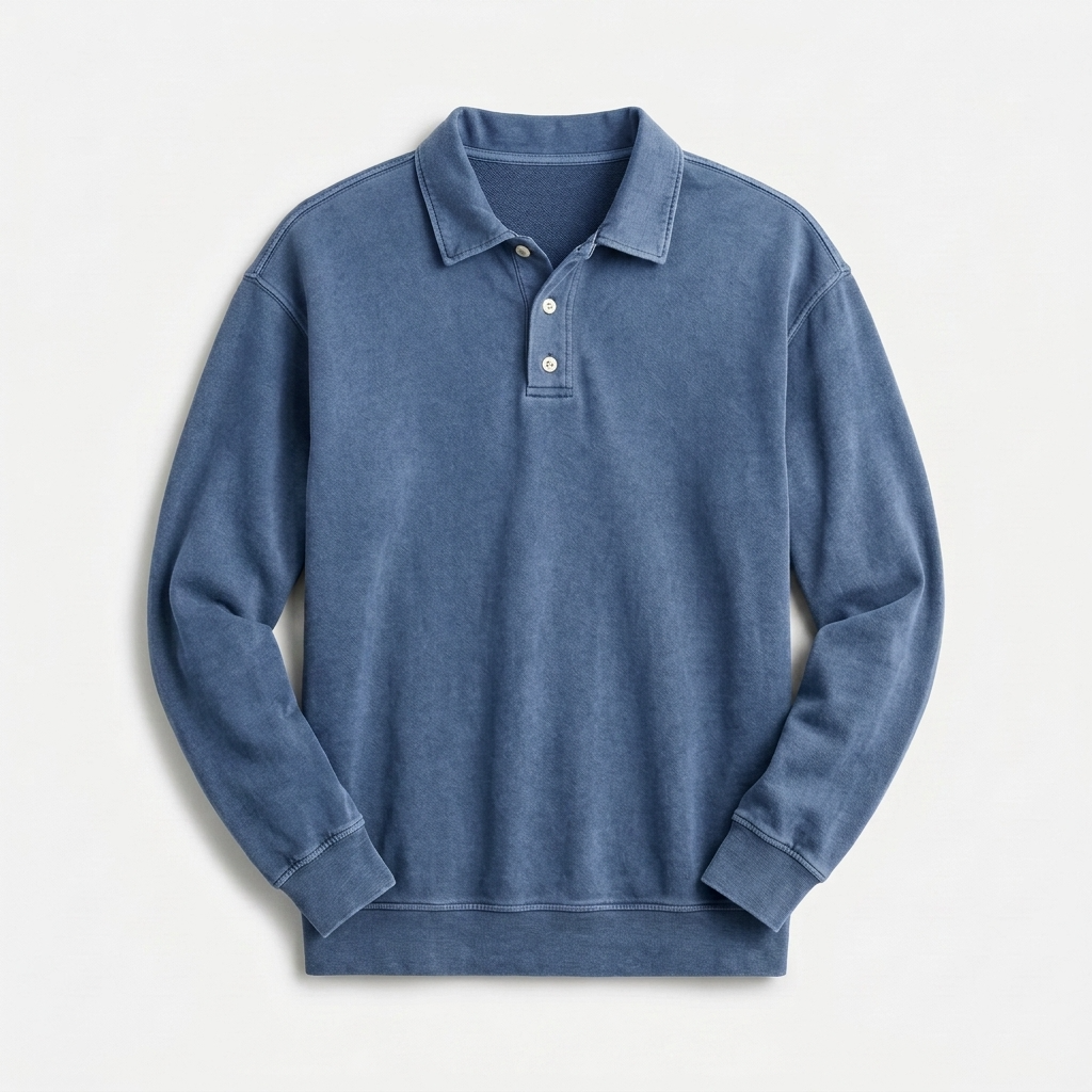 Sterling Row | Men’s Relaxed Long Sleeve Polo