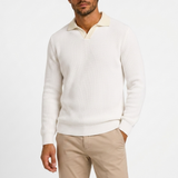 Sterling Row | Men’s Relaxed Fit Linen Popover Shirt Stand Collar