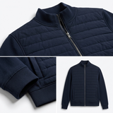 Sterling Row | Men’s Hybrid Quilted Bomber Jacket Smart Casual