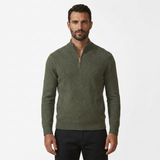 Sterling Row | Men’s Textured Quarter Zip Knit Sweater Smart Casual