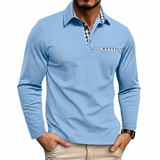Sterling Row | Long Sleeve Summer Polo Shirt for Men Smart Casual Comfort