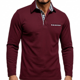 Sterling Row | Long Sleeve Summer Polo Shirt for Men Smart Casual Comfort