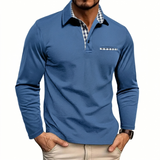 Sterling Row | Long Sleeve Summer Polo Shirt for Men Smart Casual Comfort