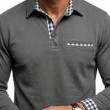 Sterling Row | Long Sleeve Summer Polo Shirt for Men Smart Casual Comfort