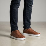 Sterling Row | Low Top Lace Up Casual Sneakers for Men Everyday Smart Style