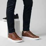Sterling Row | Low Top Lace Up Casual Sneakers for Men Everyday Smart Style