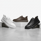 Sterling Row | Men’s Black Leather Sneakers