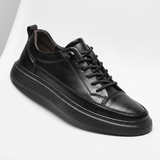 Sterling Row | Men’s Black Leather Sneakers