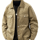 Sterling Row | Checkered Suede Jacket for Men Refined Transitional Style