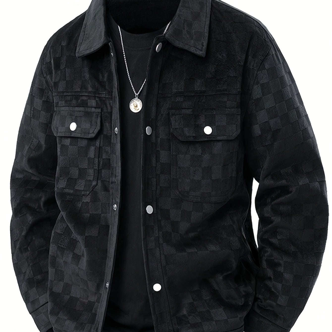 Sterling Row | Checkered Suede Jacket for Men Refined Transitional Style