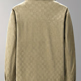 Sterling Row | Checkered Suede Jacket for Men Refined Transitional Style
