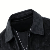 Sterling Row | Checkered Suede Jacket for Men Refined Transitional Style