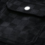 Sterling Row | Checkered Suede Jacket for Men Refined Transitional Style