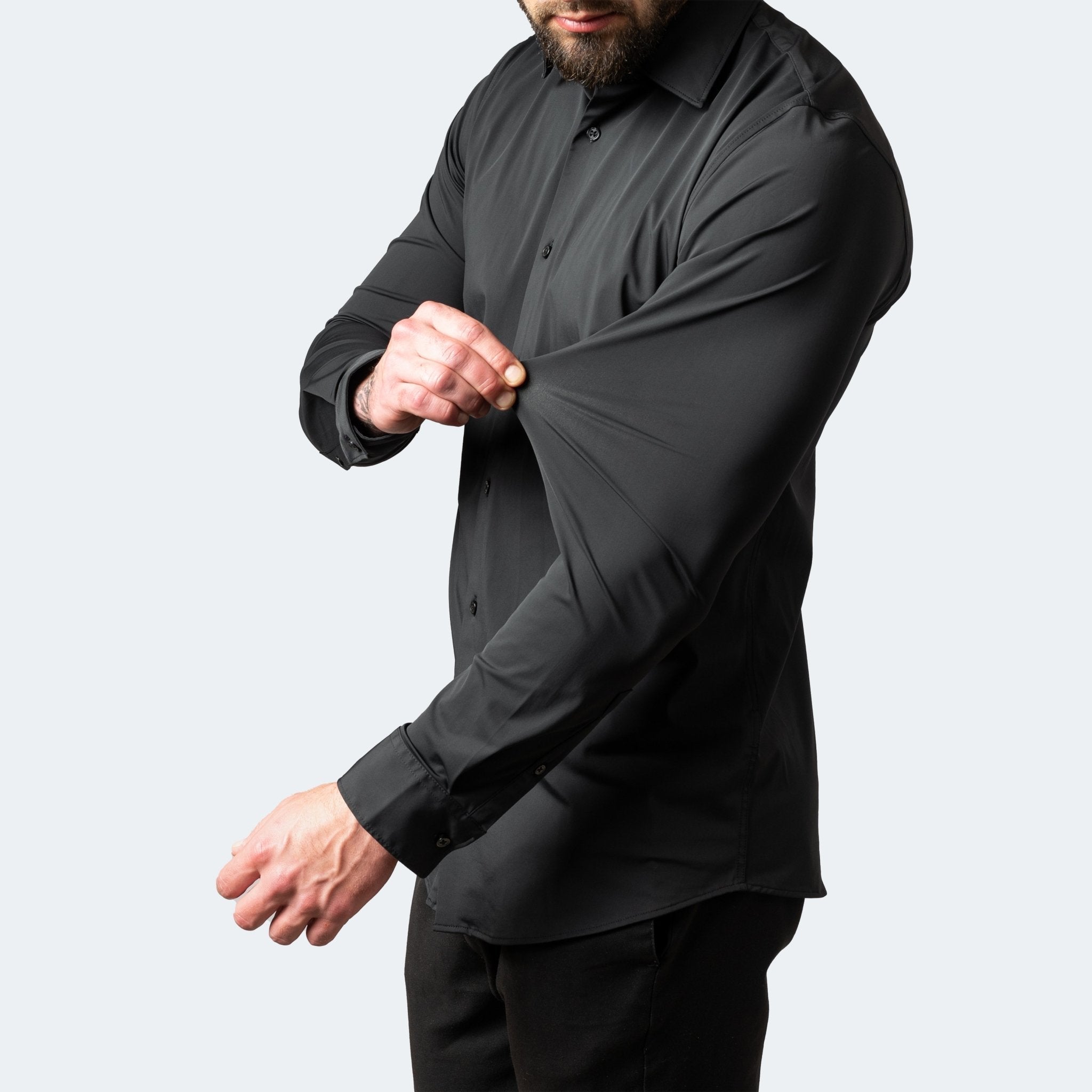 Sterling Row | Men’s Stretch Wrinkle Resistant Dress Shirt Slim Fit